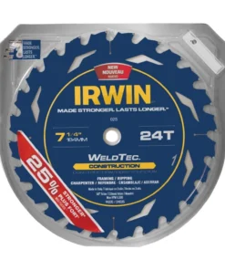 IRWIN Circular Saw Blades Marathon with Weldtec 7-1/4-in 24-Tooth Carbide Circular Saw Blade
