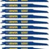 IRWIN Reciprocating Saw Blades 10-Pack Bi-Metal 9-in 6-TPI Wood/Nail Embedded Cutting Reciprocating Saw Blade -Irwin Fashion Outlet 04044230