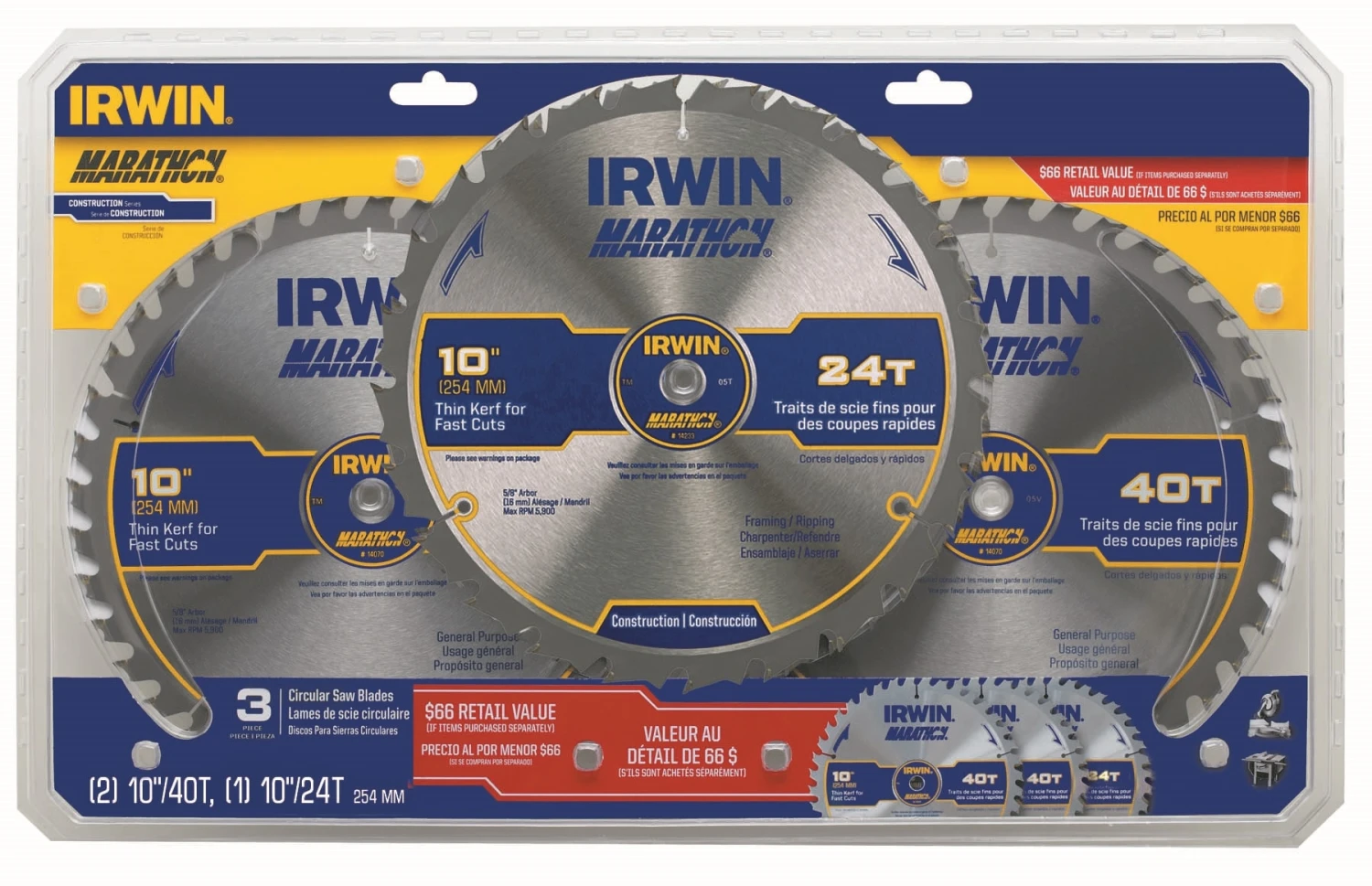 IRWIN Circular Saw Blades 3-Pack Set 3 IRWIN Circular Saw Blades 3-Pack Set