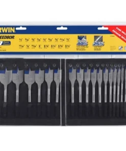 IRWIN Woodboring Drill Bits 17-Piece 1/4-in Woodboring Spade Drill Bit Set