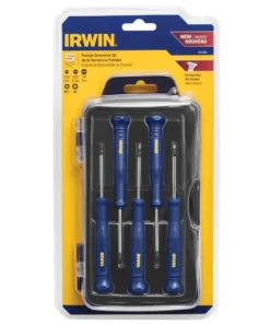 IRWIN Screwdrivers Precision 5-Piece Plastic Handle Magnetic Set Screwdriver Set