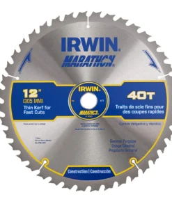 IRWIN Circular Saw Blades Marathon 12-in 40-Tooth Carbide Miter/Table Saw Blade -Irwin Fashion Outlet 16276849