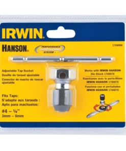 IRWIN Tap & Die Sets # 0-1/4 In. PTS T-Handle Tap Wrench