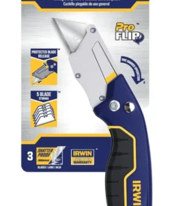 IRWIN Utility Knives Pro flip 3-Blade Folding Utility Knife with On Tool Blade Storage -Irwin Fashion Outlet 42467564