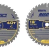 IRWIN Circular Saw Blades Irwin Marathon Large Diameter Saw Blades Marathon 2-Pack 12-in 40-Tooth Tungsten Carbide-tipped Steel Miter Saw Blade Set -Irwin Fashion Outlet 44096168